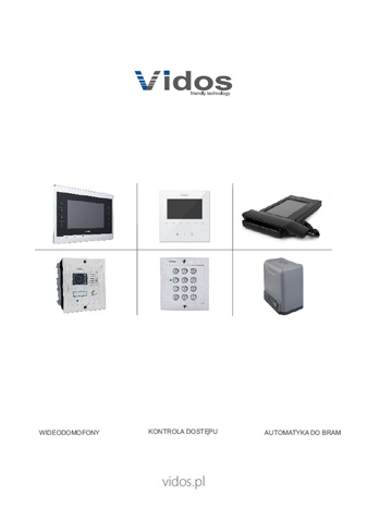 Katalog (PDF) wideodomofonów analogowych i cyfrowych marki VIDOS